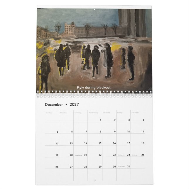 Ukraine 2026 Calendar (Dec 2027)