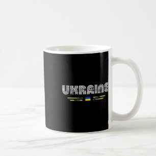 Ukraine 70s 80s Retro Type Flag Graphic  Coffee Mug