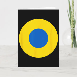 Ukraine Air Force Blue And Yellow Aircraft Roundel Card