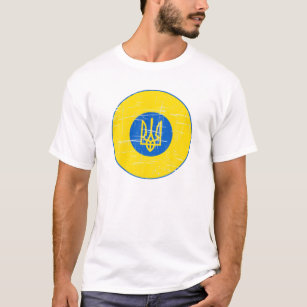 UKRAINE AIR FORCE ROUNDEL UKRAINIAN UAF FLAG COLOR T-Shirt
