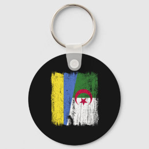 Ukraine Algeria Half Flag Ukrainian Algerian Herit Keychain