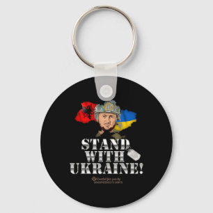 Ukraine Alnia Volodymyr Zelenskyy Stand With Ukrai Keychain