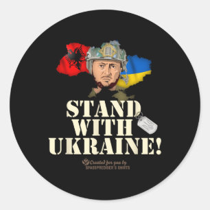 Ukraine Alnia Zelenskyy Stand With Ukraine Classic Round Sticker