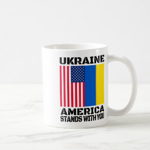 Ukraine America Stands With You American Support Coffee Mug