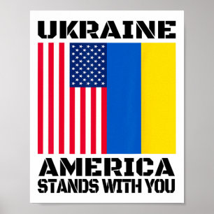 Ukraine America Stands With You American Support Poster