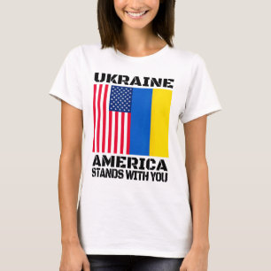 Ukraine America Stands With You American Support  T-Shirt