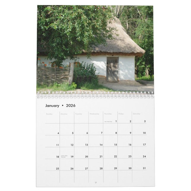UKRAINE ancient village_calendar Calendar (Jan 2026)