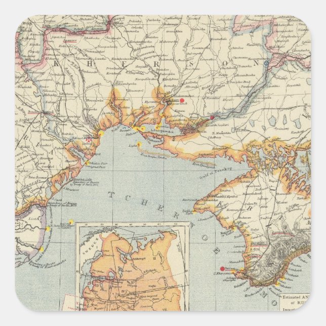 Ukraine and Moldova Square Sticker (Front)