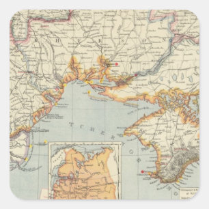 Ukraine and Moldova Square Sticker