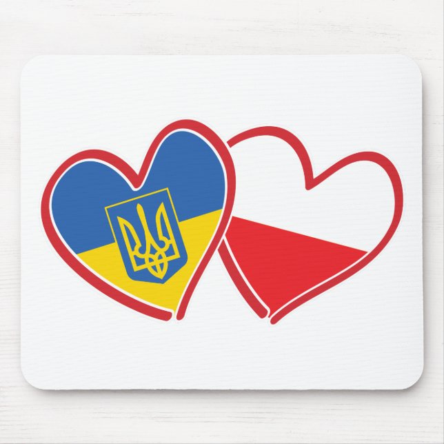 Ukraine-and-Polish-Flag Mouse Pad (Front)