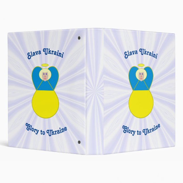 Ukraine Angel Slava Ukraini Glory to Ukraine Binder (Background)