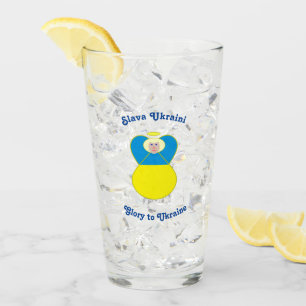 Ukraine Angel Slava Ukraini Glory to Ukraine Glass