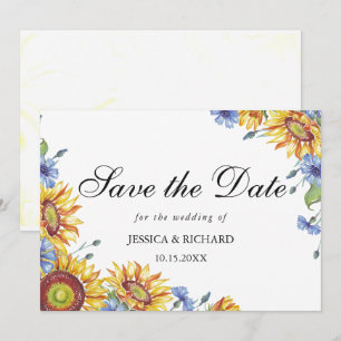 Ukraine Aquarelle Enregistrer la date Invitation