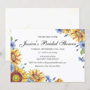 Ukraine Aquarelle nuptiale douche Invitation
