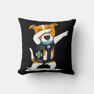 Ukraine Armed Forces Dabbing Dog Patron Jack Russe Throw Pillow