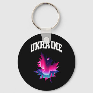 Ukraine Aurora Borealis Northern Lights Vacation S Keychain