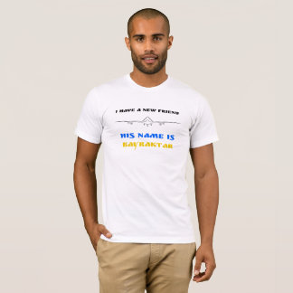 Ukraine Bayraktar Ukrainian Flag T-Shirt (2-sided)