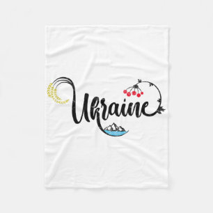 Ukraine Beauty Of Ukraine Ukrainian Land Symbol  Fleece Blanket