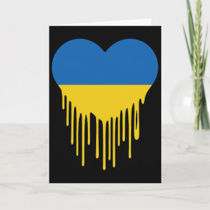 Ukraine Bleeding Heart Support And Stand With Ukra Card