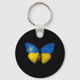 Ukraine  Butterfly Ukraine Ukrainian Flag Love Ukr Keychain