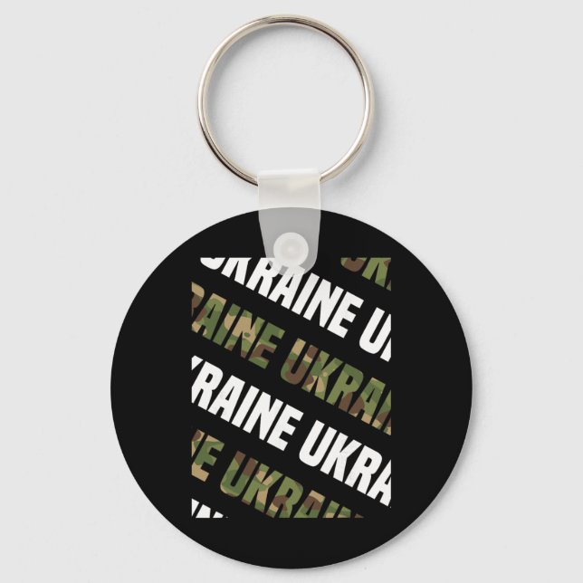Ukraine Camo Pattern Green Camouflage  Keychain (Front)