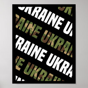Ukraine Camo Pattern Green Camouflage Poster