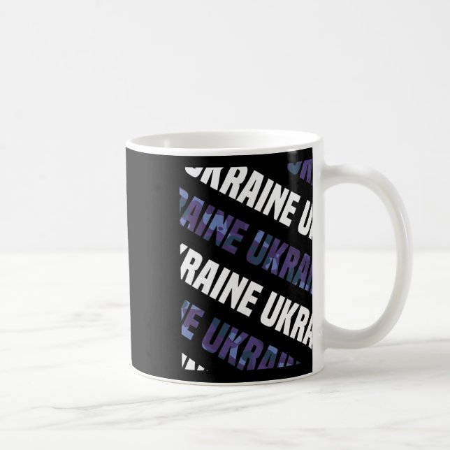 Ukraine Camo Pattern Purple Camouflage  Coffee Mug (Right)