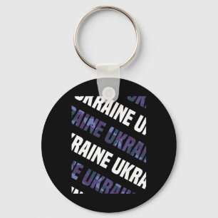 Ukraine Camo Pattern Purple Camouflage Keychain