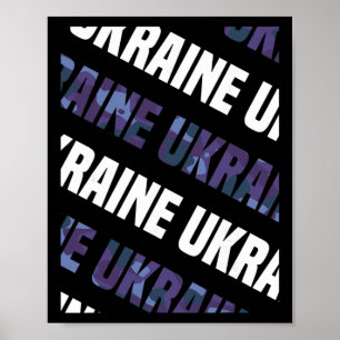 Ukraine Camo Pattern Purple Camouflage  Poster