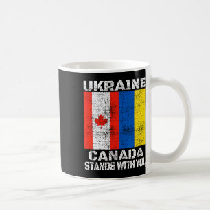 Ukraine Canada Stands With You Canadian Support Coffee Mug