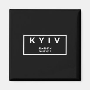 Ukraine Capital Coordinates - Kyiv 1 Magnet