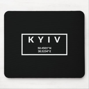 Ukraine Capital Coordinates - Kyiv 1 Mouse Pad