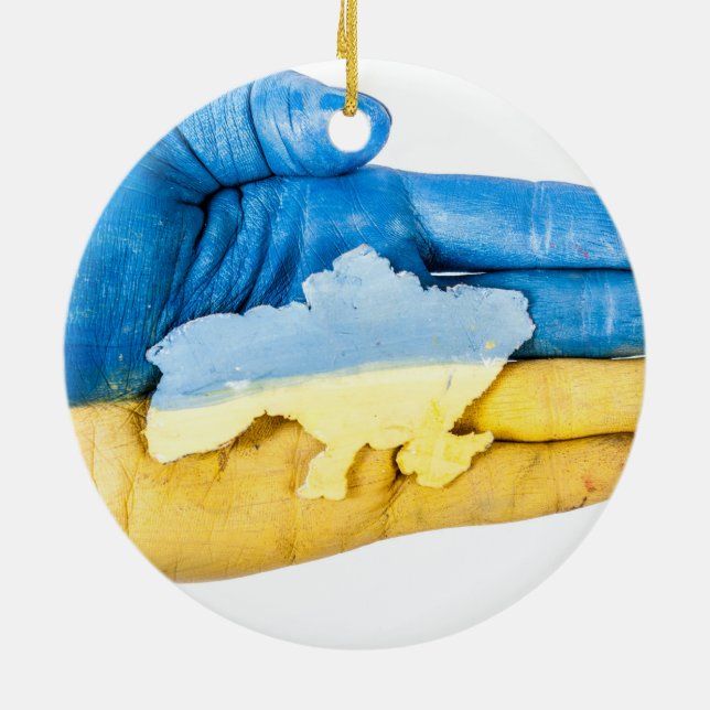 Ukraine Ceramic Ornament (Back)
