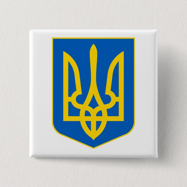 Ukraine COA 2 Inch Square Button (Front)