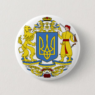 Ukraine coat of arms 2 inch round button