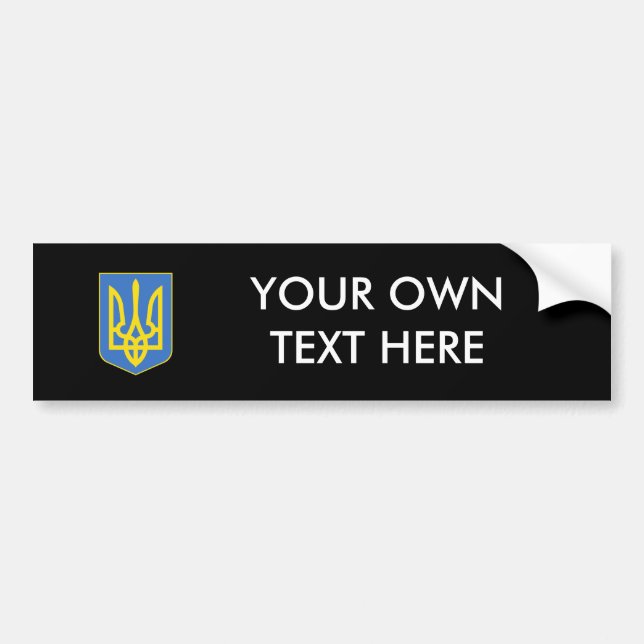 Ukraine- Coat of Arms Bumper Sticker (Front)