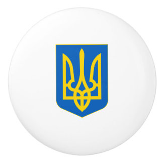 Ukraine Coat of Arms Ceramic Knob