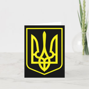 Ukraine Coat Of Arms Flag Graphic Zelensky Tee Card