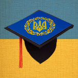 Ukraine, Coat of Arms, flag - Ukrainian Tryzub Graduation Cap Topper<br><div class="desc">Graduation Hat / Topper: Ukraine,  Flag,  Coat of Arms - Tryzub & Ukrainian republic symbol / Україна</div>