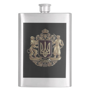 Ukraine Coat of Arms Hip Flask