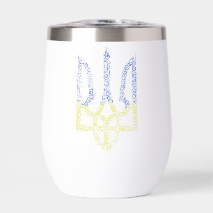 Ukraine coat of arms trident tryzub spiral pattern