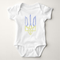 Ukraine coat of arms trident tryzub spiral pattern
