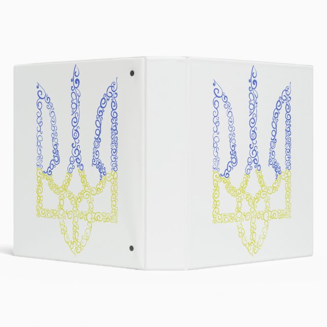 Ukraine coat of arms trident tryzub spiral pattern binder (Background)