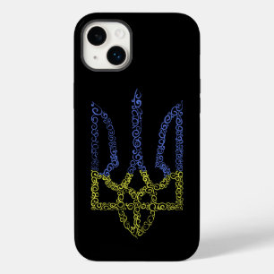 Ukraine coat of arms trident tryzub spiral pattern Case-Mate iPhone 14 plus case