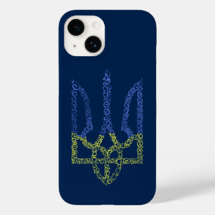 Ukraine coat of arms trident tryzub spiral pattern Case-Mate iPhone 14 case