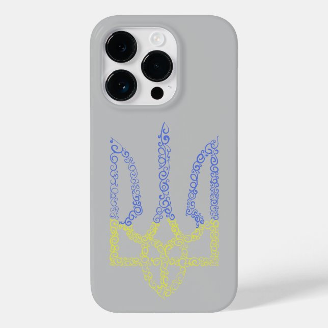 Ukraine coat of arms trident tryzub spiral pattern Case-Mate iPhone case (Back)