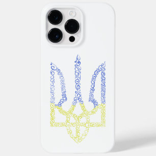 Ukraine coat of arms trident tryzub spiral pattern Case-Mate iPhone 14 pro max case