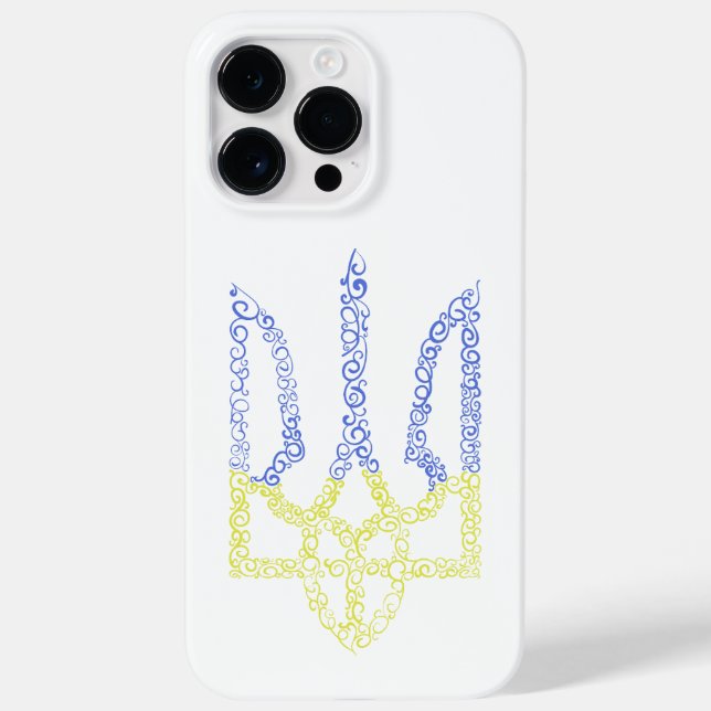 Ukraine coat of arms trident tryzub spiral pattern Case-Mate iPhone case (Back)