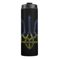 Ukraine coat of arms trident tryzub spiral pattern