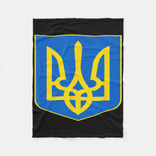Ukraine Coat Of Arms Ukrainian Emblem Symbol  Fleece Blanket